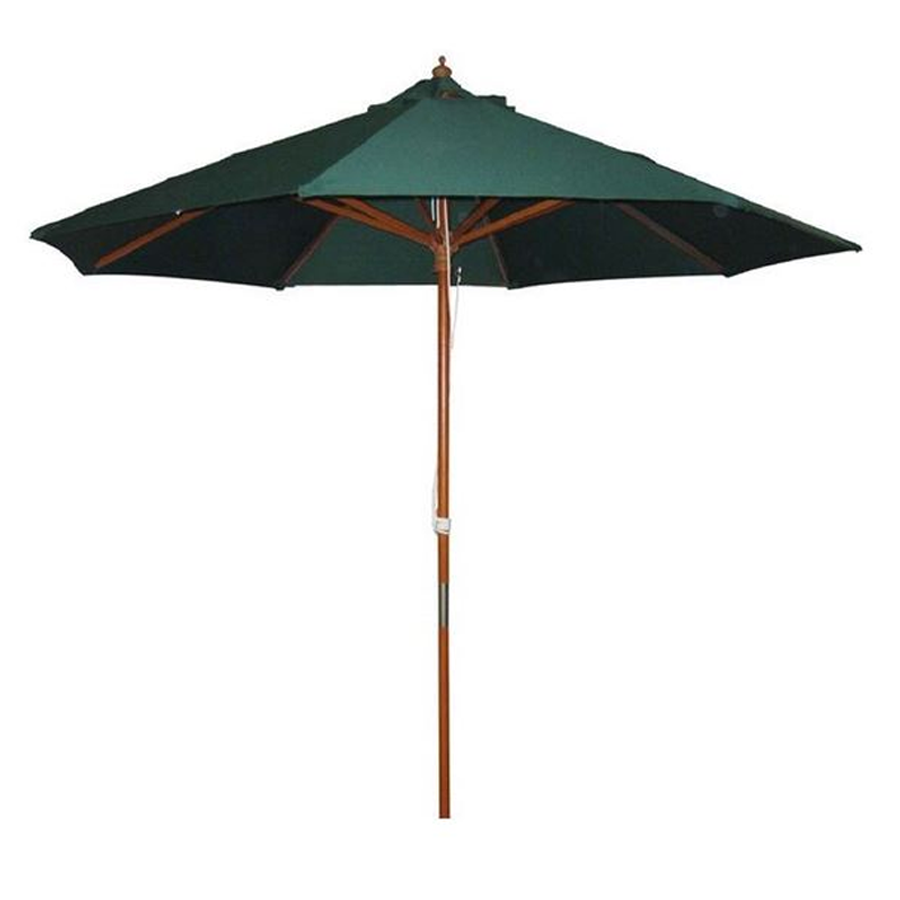 2.4m Wooden Parasol – Green
